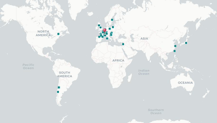 World map with Mobiped references